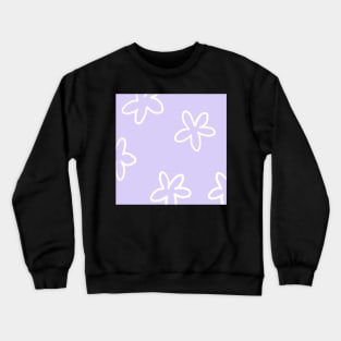 periwinkle flower pattern Crewneck Sweatshirt